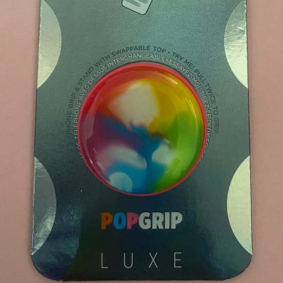 NEW POPSOCKETS POPGRIP LUXE. Color: Swirl Rainbow. GREAT STOCKING STUFFER - Picture 15 of 16